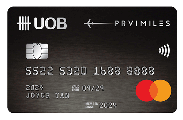 UOB PRVI Miles Cards available in AMEX, Mastercard and Visa.