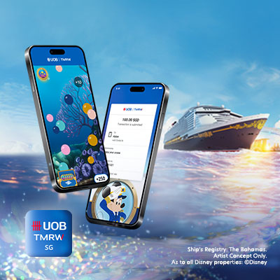 Stand to win Disney Cruise Line-themed prizes when you Play and Pay with UOB TMRW!