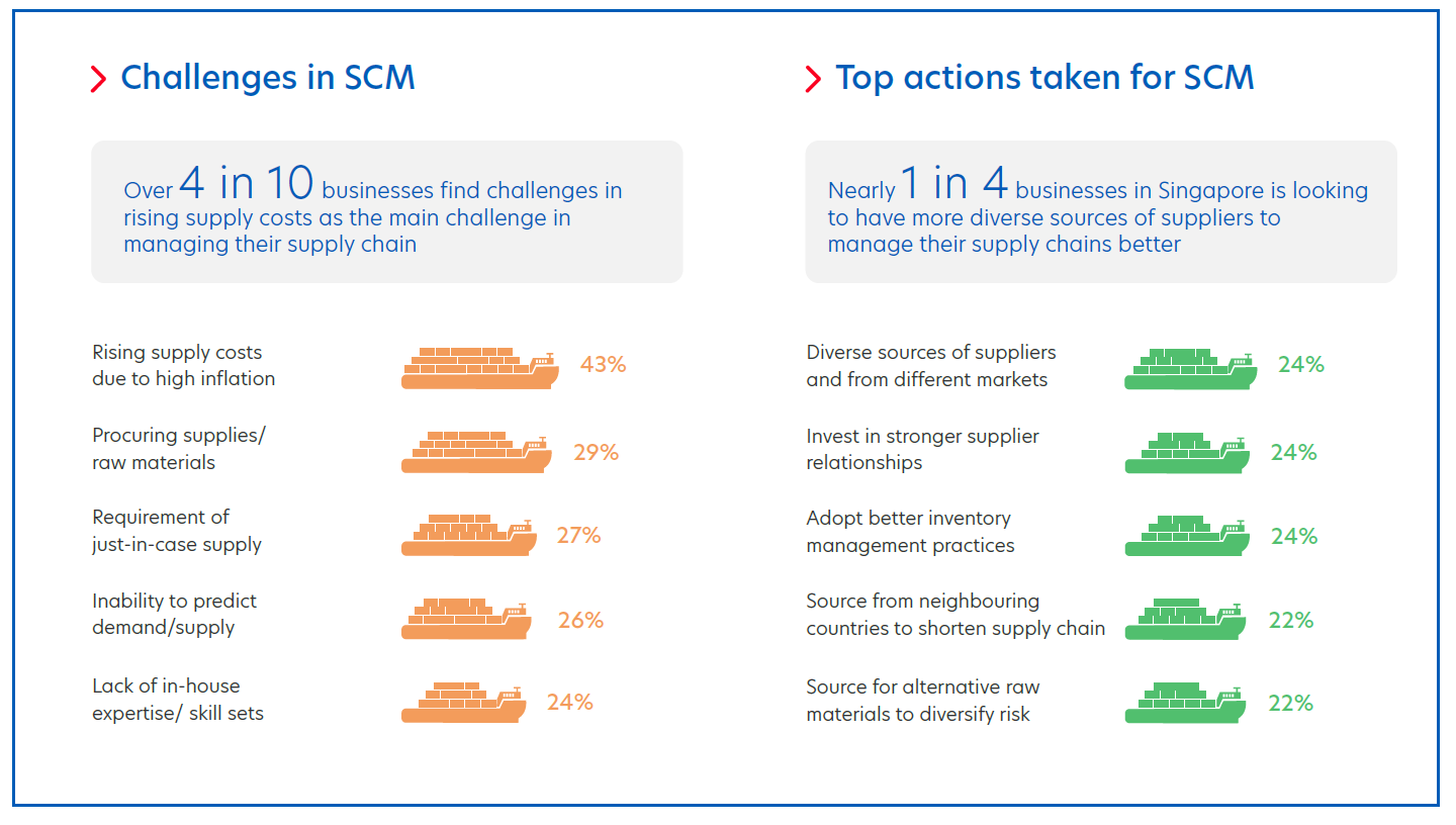 Figure 6: Companies in Singapore overcome supply chain challenges through diversification.