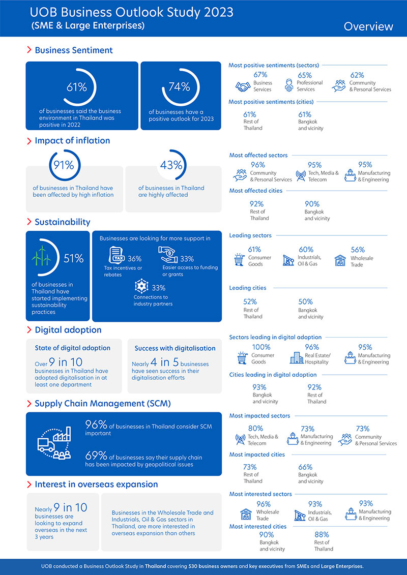 Figure 1: Snapshot of key findings from businesses in Thailand.