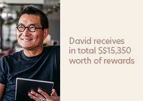 Receive S$15,350 worth of rewards