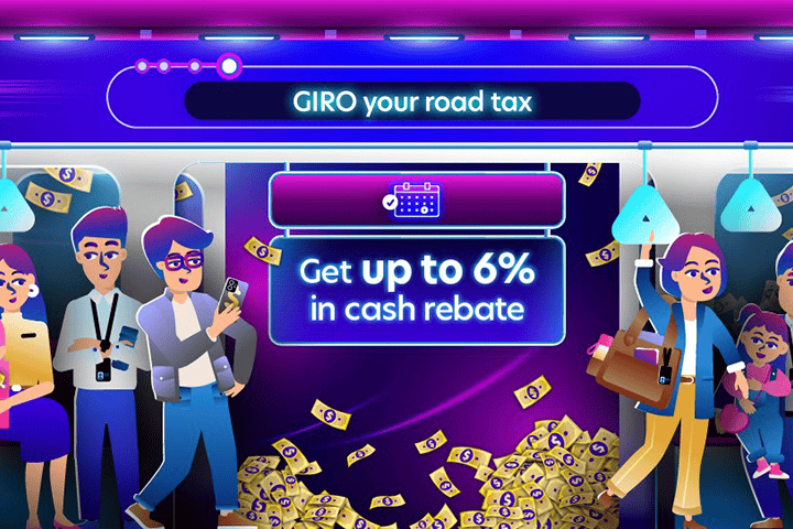 Get up to 6% cash rebate on your road tax