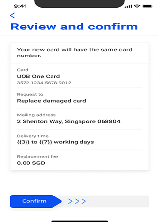 Review and swipe to confirm