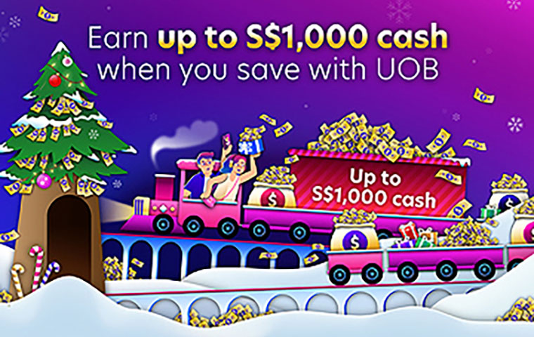 Get rewarded with up to S$1,000 cash* this festive season