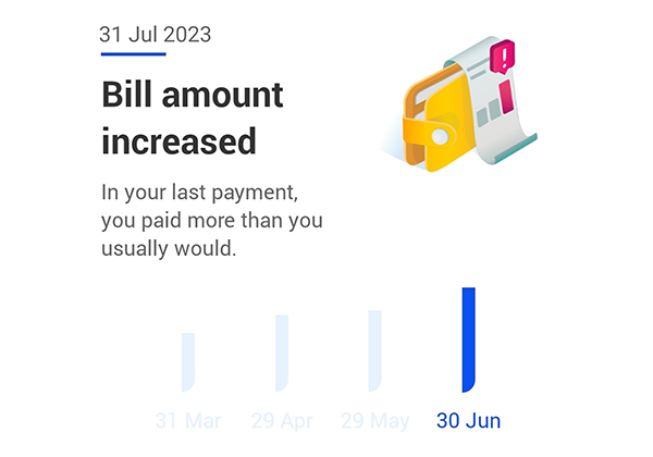 Higher bill payment