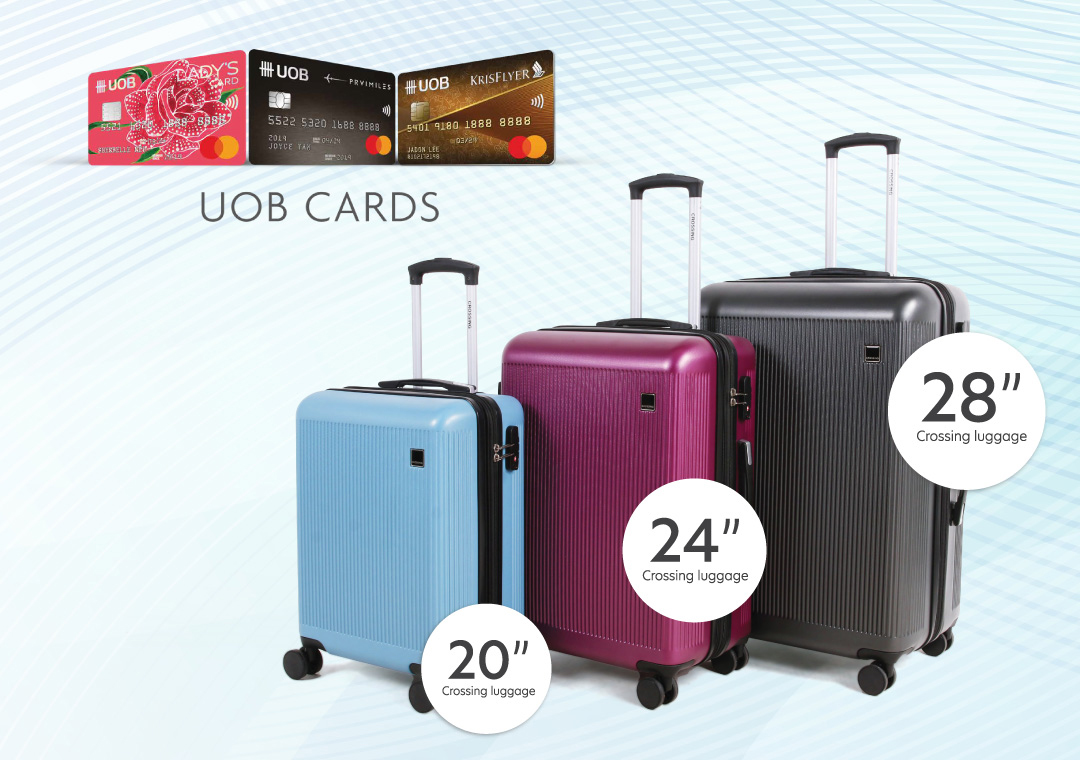 Redeem Crossing luggage and/or Duffel bag with UOB Cards